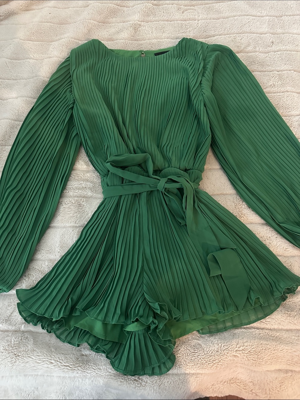 VICI Green Satin-Look Dress Top